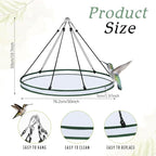 Universal Wild Bird Seed Catcher Hanging Hoop Platform Bird Seed Catcher Tray for Hummingbird Feeders Bee Feeder Outdoor Garden Accessories(2 Pieces,30 Inch)