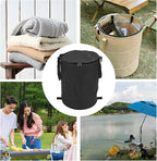 Zunate Collapsible Garden Waste Bag, 24 Gallon, Reusable Outdoor Trash Can with Lid