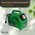 ZPB140 Port A Blaster HVAC Coil Cleaning, Portable Pressure Washer & Coil Jet Cleaner for AC Unit, 120V 80W with 4L/min Flow Rate & 0.7-1.0MPa Working Pressure, for Indoor or Outdoor Use