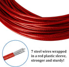 Belleone Swimming Pool Cover Cable and Winch Kit - 100ft Plastic-Coated Steel Pool Cover Wire & Aluminum Spring Loaded Pool Cover Ratchet for Above Ground Swimming Pool Winter Safe