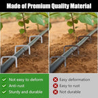 FEED GARDEN 12 Inch 100 Pack Galvanized Landscape Staples 11 Gauge Anti-Rust Garden Stakes Landscaping Fabric SOD Pins Yard Stakes for Weed Barrier Fabric
