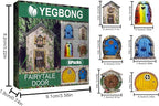 Enchanted Fairy Door for Tree Trunks - Weather-Resistant Miniature Garden Decor, 6-Piece Whimsical Outdoor Accessory Kit for Kids & Fantasy Enthusiasts (Fairy Tale Style-2)