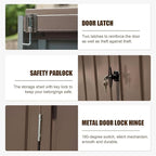 11x9ft Outdoor Storage Shed with Windows, Galvanized Steel Garden Shed, Lockable Double Doors and 16 Vents, Large Capacity Utility Tool Storage for Backyard Patio