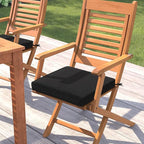 Magpie Fabrics Indoor Outdoor Waterproof Square Chair Cushion, 18" x 18" x 2.5", 2 Pack, Water Resistant Seat Cushions, for Patio Garden Office, Black