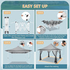 COBIZI 12x12 Pop Up Gazebo On Clearance Canopy Tent Easy Up Outdoor Gazebo Waterproof Upgrade with Mosquito Nettings and Carry Bag for Patio Garden Lawn