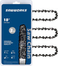 3-pack Chainsaw Chain 18 Inch, .325" Pitch .063" Gauge 74 Drive Links for 26RS-74, 26RM3-74 Stihl MS271 Farm Boss, MS290, MS291, 3639-005-0074, 3689-005-0074, Oregon L74, V74 and More