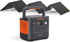 Jackery Explorer 2000 v2 Solar Generator and 500W Solar Panel, 2042Wh LiFePO4 Power Station, 2200W AC Output, 1 Hour Fast Charging for Emergencies, Power Outages, Camping