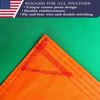 Double Sided Ireland Flag 3x5 Made in USA Outdoor Heavy Duty 3 Ply Polyester Irish Flag with White Starting Tape and 2 Brass Grommets