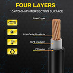 39Ft Solar Cable Solar Extension Cable,10AWG Solar Panel ExtensionCable with Female and Male Connectors,Waterproof Solar ExtensionCable Kit (Red and Black).