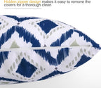 idee-home Outdoor Pillows with Inserts Included, Patio Outside Lumbar Pillows Waterproof Set of 2, 12 x 20 inch