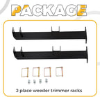 ECOTRIC 2 Place Weeder Trimmer Racks Holders Hold Two for Trailer Truck Tree Trimmers Edgers Pole Saws Powercoated Steel