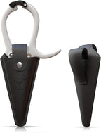 Plant Pruning Shears with Vegan Leather Sheath Garden Trimming Scissors with Belt Holster Bonsai Trimmers Herb Snips Flower Clippers Garden Tools 2 Piece Bundle (White & Black)