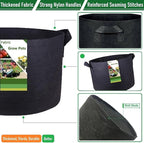 100 Gallon Large Raised Garden Bed Bag (40x20 inch) Big Garden Bag Sturdy Plant Grow Bag for Tomato,Potato Planter,Herb Veggies Planter Bag,Flower Bed,Yard Waste Bag,Lawn Debris Bag,Leaf Bag W/ Gloves