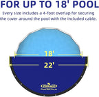 Pool Covers for Above Ground Pools - 18 ft Round Winter Pool Cover, Extra Durable Cold- and UV-Resistant Heavy-Duty Swimming Pool Cover for Winterizing