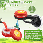 Handheld Hummingbird Feeders (Set of 2) with Window Mount Suction Cup, New Upgraded Small Glass Hummingbird Feeder for Outdoors, Mini Window Humming Birds Feeders