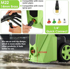Electric Pressure Washer 5000 PSI,2.8 GPM Power Washer with Foam Cannon,Portable Cleaner with 33ft Hose Reel,4 Nozzle Tips,and Soap Bottle for Cars/Home/Driveways/Patios/Decks/Fences