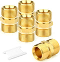 GASHER 5Pcs Brass M22 Pressure Washer Fitting,M22-14mm Male x M22-14mm Male Thread Fittings,For Pressure Washer Hose
