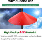 24-inch Large Outdoor Squirrel Baffles for Bird Feeders Pole, Baffle with Metal Frame, Squirrel Guard for Bird Houses, Two Way Use, Red Color