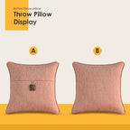 Outdoor Decorative Pillows with Coconut Button Pack of 4, 18" x 18" Outdoor Pillow Set for Couch Bed Throw Patio Sofa, Light Lotus Red