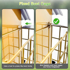 Bird Feeders for Outdoors Hanging, Metal Bird Feeder with Double Suet Cage Cake, Large Capacity, Birdfeeders Sturdy & Weatherproof, Easy to Clean & Refill, Great for Attracting Wild Birds