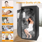 Portable Steam Sauna Box for Home, Personal Sauna Tent for Full Body Spa with 4L Steamer Generator,Sauna Room for Indoor,70.8”x31.5”x31.5”