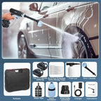 Cordless Pressure Washer Battery Powered ; 1200 PSI Battery Operated Pressure Washer with 2 1500mAh Battery&10 Meter Hose& 6-in-1 Nozzle; for Watering, Car Washing, Yard Cleaning