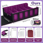 5-Row Trading Card Storage Box for Top Loaders, 3900+Card Deck Case with Portable Handle & Commander Display, 500 Sleeves, 5 Toploaders, 15 Stoppers, 24 Dividers, 1 Dice Tray, for MTG/TCG Magic Cards