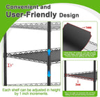 Abimars 5-Tier Greenhouse with Caster Wheel, Each Shelf Height Adjustable Metal Plant Shelf with PVC Cover for Seed Starting Trays, Seedling Pots, Plant Pots, 21x49x80inch