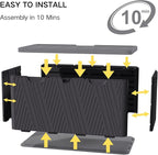 Kingdura 110 Gallon Outdoor Storage Box, Waterproof Resin Deck Box for Indoor and Outdoor Use, Lockable Storage Container for Patio Furniture Cushions Garden Tools (Black, 110 Gallon)