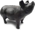 NACH Cast Iron Pig Door Stop/Decorative Statues, Black Pig Gum Stopper, Rustic - 12.6x4.9x7.9 inches, JS-90-7132