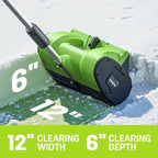 STEELITE 21V Cordless Snow Shovel, 12-Inch Battery Powered Snow Blower with Directional Plate, 20-Feet Snow Throwing Distance, 4.0Ah Battery & Quick Charger Included