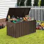 Domi 150-Gallon Outdoor Storage Box – Waterproof, Lockable Storage Cabinet for Patio Furniture, Garden Tools & Pool Supplies – Large Metal Storage for Cushions, Toys & More