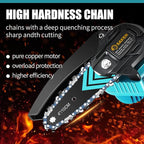 Saker Mini Chainsaw,Portable Electric Chainsaws Cordless,Small Handheld Chain Saw Pruning Shears Chain Saws for Tree Branches,Christmas Gifts for for Men Dad Husband Women,Courtyard and Garden