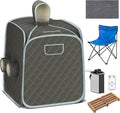 COSTWAY Portable Steam Sauna, Remote Control, 3L Steamer, Foldable Sauna Spa with 9 Temperature and 90 Mins Timer, Atomization, Personal Sauna Hat Tent for Detox Relaxation (Grey)