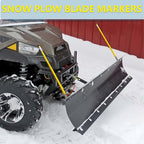 28" Yellow Snow Plow Markers Blade Guides 304 Stainless Steel Joint 3/4''Built-in Steel Wire Never Break for Blizzard Boss SNO-Way Western Snowplows Pickup Truck SUV UTV ATV