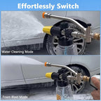 Pressure Washer Foam Cannon Accessory, Dual-Connector for Foam Sprayer with 7 Pressure Washer Tips, Car Wash Sprayer with 1/4" Quick Connect, Foam Cannon Dual Connector Accessory