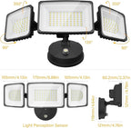 Onforu 100W Dusk to Dawn Outdoor Lighting, 9000LM Exterior Led Flood Lights, IP65 Waterproof 3 Adjustable Heads Security Black Lights Fixture, 6500K Photocell Floodlights for Garage, Patio, Yard