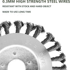 10 Inch Steel Wire Trimmer Head, Weedeater Wheel Brush Cutter, Trimmer Blade Head for Weedeater, Compatible with Husqvarn, Sthl, Moss Grass Removal with 25.4mm/1inch Arbor