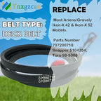 07200718 V-Belt - 1/2'' x 57'' Drive Belt for ARIENS/Gravely Zero Turn Lawn Mower ZTX 42 ZTX 52 IKON-X IKON-XD Snapper 5104354, Toro 98-9008