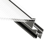 Greenhouse Jasmin 4 Aluminum Frame - 6.3 x 8.4 ft Approx. 6 mm Polycarbonate Panels - Bonus Base Frame and Automatic Vent Opener