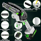 Mini Chainsaw Cordless 6 Inch, Electric Saw Gifts for Men Dad Husband Gardener, Cool Gadgets for Men 2025, Stocking Stuffers for Adults Christmas Gifts Dad Him Mothers Mom Women