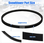 302040014 Snow Blower Auger Drive Belt Replacement for Powersmart DB7659 DB7659H Snow Thrower, Snowblower Belt Snow Thrower V Belt for Powersmart Snow Blower Replacement Parts