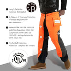 Chainsaw Chaps Apron Wrap 8-layer for Men/Women Loggers Forest Workers Protective Chain Saw Pants Adjustable