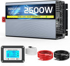 48V 2500W Pure Sine Wave Inverter 48V DC to 110V/120V AC Converter with 4AC Outlets, 5V/3.4A USB, Remote Control with on-Screen Display, Off-Grid Solar Power Inverter for Truck, Home, Vehicles, RV
