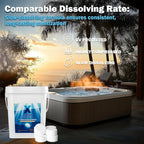 XtremeClear 1" Chlorine Tabs Swimming Pool Hot Tub & Spa Eliminate Bacteria & Algae Sanitizer Makes Water Clean & Crystal Clear Slow Dissolving 5lbs
