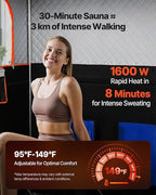 VEVOR 2 Person Portable Infrared Sauna for Home, Upgraded Full Body Home Spa Tent with 2 Foldable Chairs & Heated Mat & Remote,9-Level Temp Control Sauna Box for Relaxation & Stress Relief, (Black)