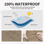 Easy-Going Waterproof Outdoor Couch Cover, Heavy Duty 3-Seater Patio Sofa Cover, Winchdproof Outdoor Furniture Cover with Air Vent (80Wx37Dx33H inch, Camel/Dark Brown)