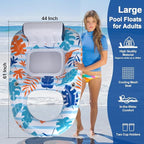 OOOPSIUN Inflatable Pool Floats Lounger Adult - Water Swimming Pool Float Lounge Raft for Pool Party Supplies/Beach/Lake/Tanning Floats