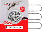 E & S 3 Pack 18 Inch Chainsaw Chain .325" Pitch .063" Gauge 68 Drive Links Semi-Chisel Chain Saw Chains for Husqvarna, Poulan, Craftsman, Greenworks and More Chainsaw Brands