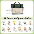 Personalized Garden Tools Set for Women: Custom Text Garden Tool Bag and Garden Shovel & Transplant Shovel & Hand Rake - Gardening Gifts for Mom Grandma Gardening Lover (Garden Bag)